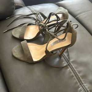 Green high heel sandal